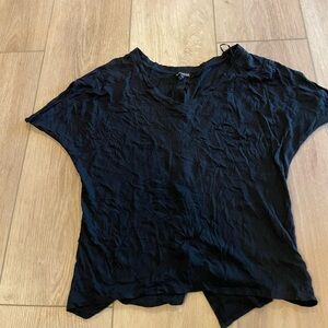 Express Black Short Sleeve V-Neck Top